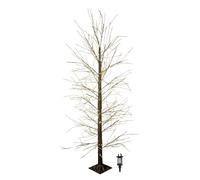 Samuel ALEXANDER 7ft (2.1m) Light up Black Micro Dot Christmas Tree with 1700 Warm White LEDs