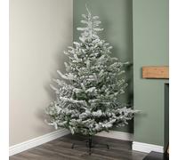 Samuel Alexander 7ft (2.1m) Snowy Green & White Everlands Liberty Spruce Christmas Tree with Metal Stand