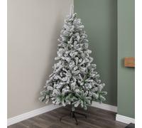 Samuel Alexander 7ft (2.1m) Snowy Imperial Pine Green Fir Christmas Tree with Metal Stand Samuel Alexander Green