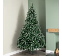 Samuel Alexander 7ft (2.1m) Tall Rocky Mountain Pine Christmas Tree with 1208 Snow Tipped Branches & Pinecones in Green Samuel Alexander Green