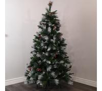 Samuel Alexander 7Ft (210Cm) Avatika Frosted Christmas Tree With Cones 896 Tips