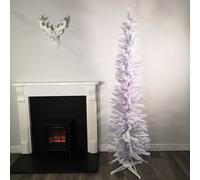Samuel Alexander 7ft (210cm) White Pencil Pine Christmas Tree with 401 Tips Samuel Alexander White
