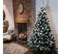 Samuel Alexander 7Ft Snowy Imperial Pine White Green Fir Artificial Luxury Christmas Tree