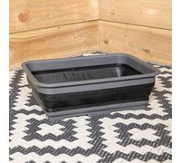 Samuel Alexander 7L Black And Grey Collapsible Camping Dish Wash Basin Tub