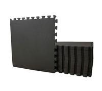 Samuel Alexander 8 Piece EVA Foam Floor Protective Tiles / Mats 60x60cm Each Set For Gyms, Garages, Camping, Kids Play Matting, Hot Tub Flooring Mats Samuel Alexander Black 600mm x 600mm