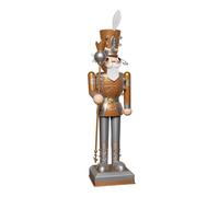 Samuel Alexander 80Cm Battery Operated Light Up Christmas Gold Nutcracker With Leds, Gold