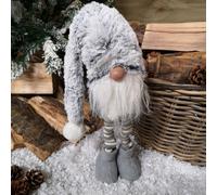 Samuel Alexander 80Cm Festive Christmas Male Grey Gonk With Oversized Hat And Extendable Legs