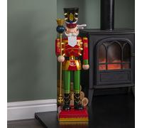 Samuel Alexander 80cm Light up Christmas Nutcracker Soldier Decoration with LEDs in Green Samuel Alexander Green