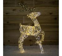 Samuel Alexander 80cm Light up FlexiBrights Christmas Reindeer with 950 White and Warm White LEDs