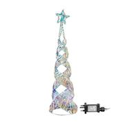 Samuel ALEXANDER 80cm Light up Iridescent Shimmer Spiral Christmas Tree with 400 Warm White LEDs