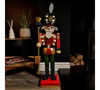 Samuel Alexander 80cm Light Up Nutcracker Soldier LED Christmas Wooden Ornament Home Decoration in Green Samuel Alexander Green
