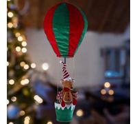 Samuel Alexander 80Cm Red And Green Razza Rat Hot Air Balloon Hanging Christmas Decoration