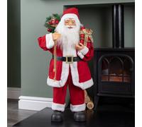 Samuel Alexander 80Cm Traditional Standing Santa Claus Christmas Decoration With Gift Sack