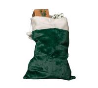 Samuel ALEXANDER 80x55cm Green Christmas Sack with White Cuff and Pom Poms