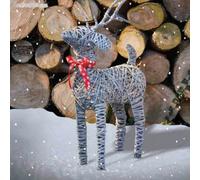 Samuel Alexander 83cm Rattan Woven Christmas Dancer Reindeer Decoration