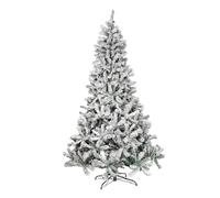 Samuel ALEXANDER 8ft (2.4m) Snow Flocked Artificial Christmas Tree with Green Metal Stand and 1017 Tips
