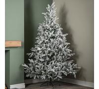 Samuel Alexander 8Ft (2.4M) Snowy Grandis Fir Artificial Christmas Tree With 2935 Tips & Metal Stand