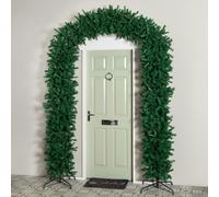 Samuel Alexander 8ft (2.50m) Samuel Alexander Single Door Plain Green Christmas Tree Arch with 2000 Tips