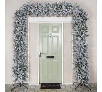 Samuel Alexander 8ft (2.55m) Double Door Artificial Snow Flocked Christmas Tree Arch in Green with 2000 Tips Samuel Alexander Multicolor
