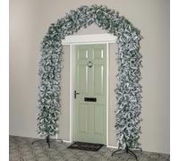 Samuel Alexander 8ft (2.60m) Samuel Alexander Double Door Snow Flocked Christmas Tree Arch with 2000 Tips