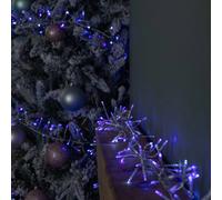 Samuel Alexander 9.3m LED Cluster String Lights with Timer in Blue, Purple & White Samuel Alexander Multicolor