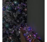 Samuel Alexander 9.3m LED Cluster String Lights with Timer in Rainbow on Clear Cable Samuel Alexander Multicolor