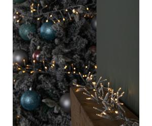 Samuel Alexander 9.3M 720 Led Christmas Cluster String Lights With Timer In Warm White On Clear Cable