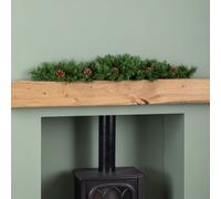 Samuel Alexander 90Cm Deluxe Princess Green Christmas Garland Swag With Pinecones