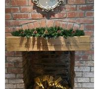 Samuel Alexander 90cm Deluxe Snow Time Princess Green Garland Swag 108 Tips With 5 Pine Cones