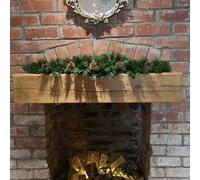 Samuel Alexander 90Cm Deluxe Snow Time Princess Green Garland Swag 108 Tips With 5 Pine Cones