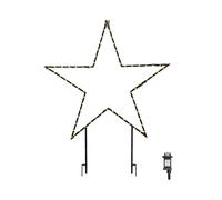 Samuel Alexander 90cm Dewdrop Metal Christmas Star with Garden Stake & Warm White LEDs in Black Samuel Alexander Black