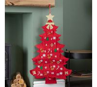Samuel Alexander 90Cm Fabric Christmas Tree Shaped Hanging Advent Calendar Decoration