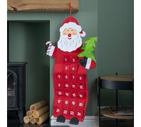 Samuel Alexander 90cm Fabric Red & White Hanging Santa Advent Calendar Christmas Decoration Samuel Alexander Red