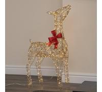 Samuel Alexander 90cm Light up Gold Twist Christmas Standing Reindeer Samuel Alexander Gold