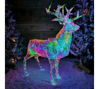 Samuel Alexander 90Cm Light Up Indoor Outdoor Dreamlights Christmas Stag With 500 White Leds