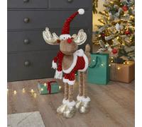 Samuel Alexander 91cm Tall Plush Festive Golden Rudolph Christmas Decoration with Extendable Legs