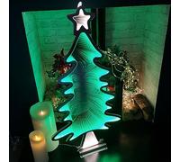 95cm Green Standing LED Infinity Christmas Tree Decoration with Metal Base Samuel Alexander Green One Size