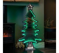 Samuel Alexander 95Cm Infinity Light Up Christmas Tree Decoration With Green Leds On Metal Base