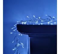 Samuel Alexander 960 LED 12m Premier Cluster Indoor Outdoor Multi Function Mains Operated Christmas Lights with Timer on Clear Cable in Cool White Samuel Alexander White