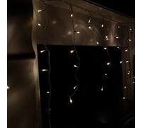 Samuel Alexander 960 Led 23.8M Snowing Iciclebrights Indoor Outdoor Multifunction Christmas Icicle Lights On Clear Cable With Timer In Warm White