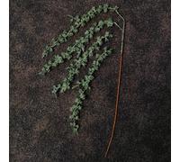 Samuel Alexander 96Cm Green Glitter Frosted Mini Leaf Wispy Christmas Stem Decoration
