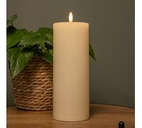 Samuel Alexander 9cm x 23cm Cream Wax Melted Pool Effect Candle with Timer Function and Warm White LED