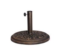 Samuel Alexander 9kg 45cm Bronze Cast Iron Effect Garden Patio Parasol Base with Rose Design Samuel Alexander Bronze