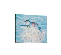 Samuel ALEXANDER Battery Operated 25x30cm Colour Change LED Snowman Billy & Snowdog Flying Canvas Wall Art