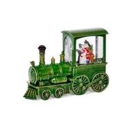 Samuel Alexander Battery Operated Frosty All Aboard Snow Swirling Christmas Lantern in Green Samuel Alexander Green