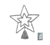 Samuel Alexander Battery Powered Silver Star Tree Topper with White Multi-Action LEDs Samuel Alexander Silver