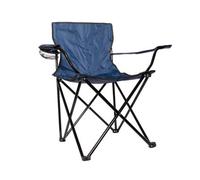 Samuel Alexander Blue Folding Canvas Camping / Festival / Outdoor Chair With Arms And Cup Holder