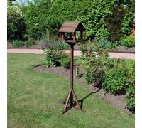 Samuel Alexander Dark Wooden Deluxe Garden Bird Feeder / Feeding Table