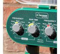 Samuel Alexander Deluxe Twin Outlet Electric Automatic Garden Watering Timer Clock in Green Samuel Alexander Green