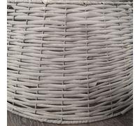 Samuel Alexander FACTORY SECONDS 48/70cm KD Willow Christmas Tree Skirt Wicker Rattan- Large Light Grey Samuel Alexander Grey